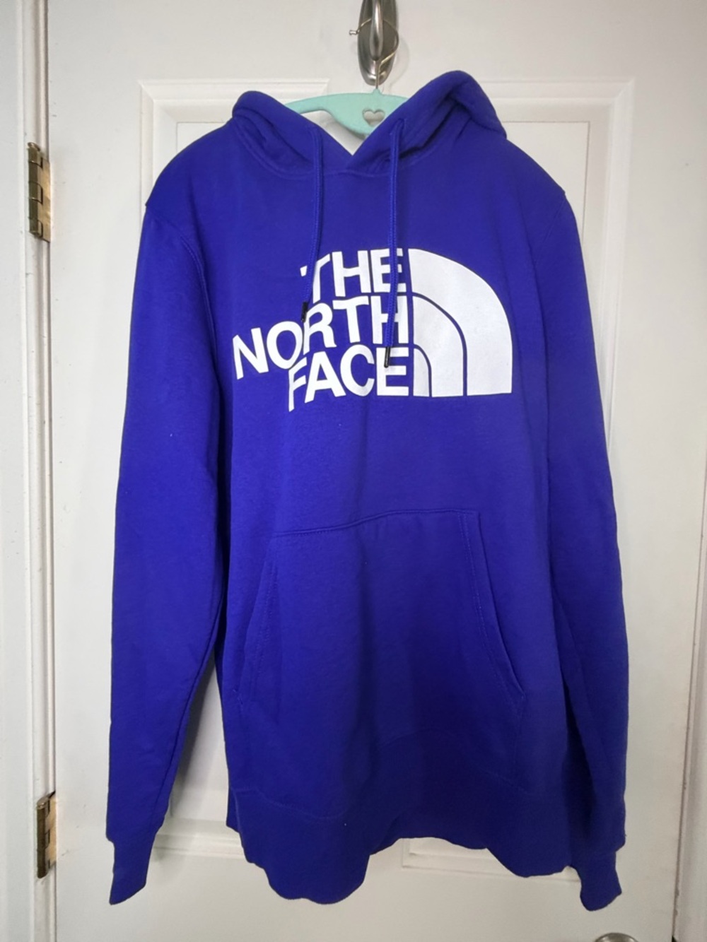 The North Face Purple Big Logo Hoodie Men’s Medium Fleece Pullover